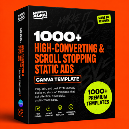 High-Converting & Scroll Stopping Static Ads Canva Template